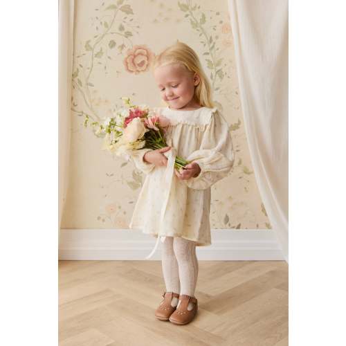 Organic Cotton Muslin Amira Dress - Vintage Ditsy
