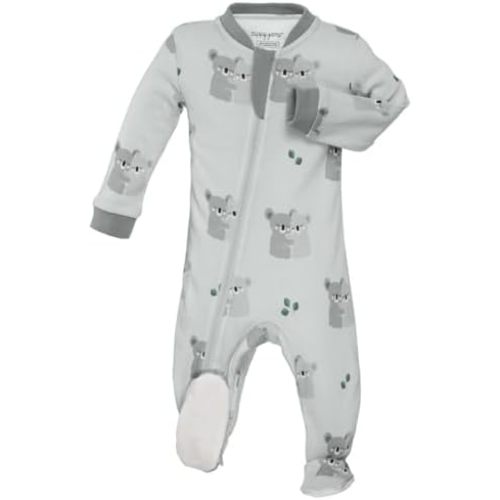 zippyjamz – Zipper Organic Sleeper Footed Onesies Sleeper Baby Pajamas with Inseam Zipper