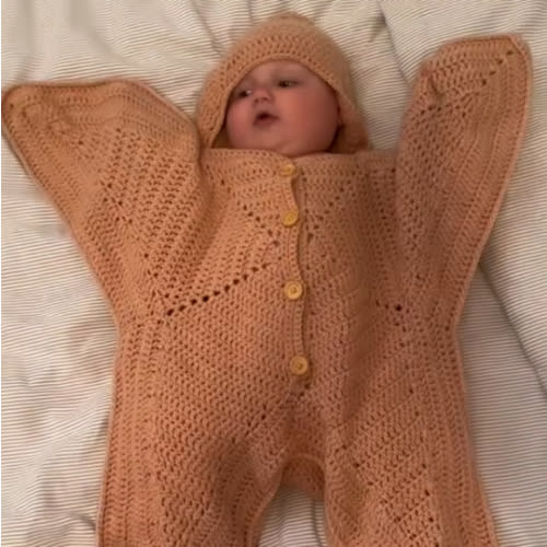Star Shaped Crochet Baby Sleep Sack Swaddle