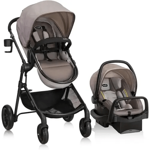 Evenflo Pivot Modular Travel System with LiteMax Infant Car Seat - Desert Tan