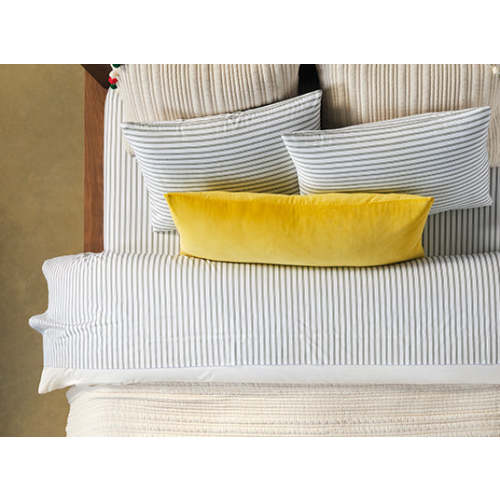 Brooklinen | ColorTandem Stripe in Fresh MossClassic Percale Sheet Set | Cooling Cotton Sheets