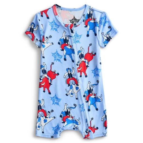 Professional Bull Rider Baby Boys Cozy and Comfortable Americana Shortie Romper, Sizes NB-24M
