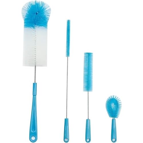 Bottle Brush 4 Pack Bottle Cleaning Brush Bottle Cleaner Straw Cleaner Bottle Brush Cleaner for Washing Beer Bottles Cups Sport Bottles Straw Blue