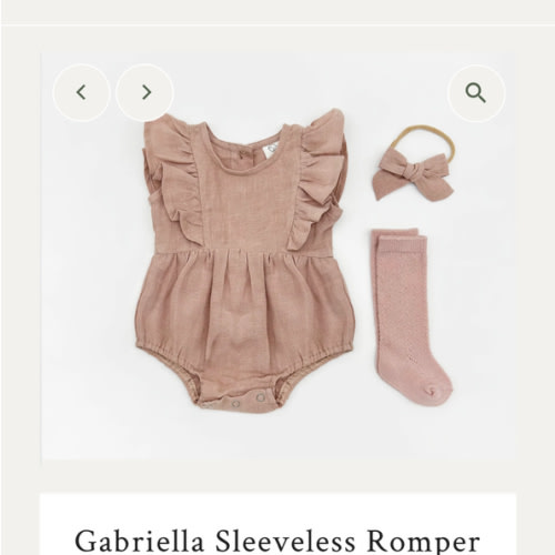 Gabriella Sleeveless Romper 3pc Set – Olive and Cradle
