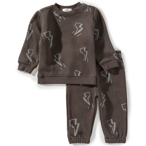 Scene&Heard Baby Boys Lightning Long Sleeve Sweatshirt & Jogger Pants Set