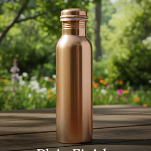 Special Edition Plain Copper Water Bottle | Smooth Matte Finish for Pure Hydration