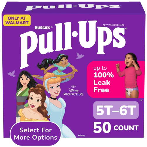 Pull-Ups Girls' Potty Training Pants, 5T-6T (46+ lbs), 50 Count (Select for More)