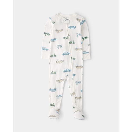 Baby Boy Car Print PurelySoft Footie 1-Piece Pajamas - Ivory - Carter's | Carter's