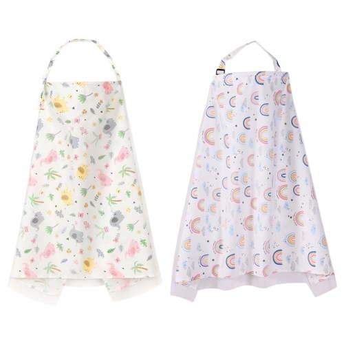 2pcs Cotton Nursing Towel – Breathable Adjustable Breastfeeding Cover for Moms, Lightweight and Comfortable