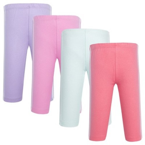 Hudson Baby Girl Cotton Pants and Leggings, Conch Shell Begonia Pink, 3-6 Months