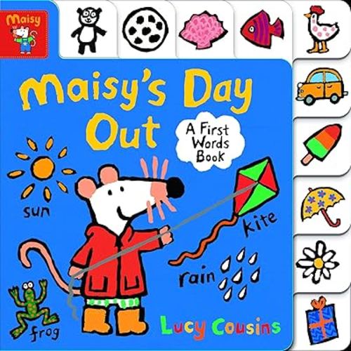 Maisy's Day Out: A First Words Book: (A Maisy the Mouse Tabbed Board Book About Weather and the Outdoors for Toddlers and Kids Ages 1-3)