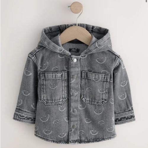 Buy Grey Face Denim Hooded Overshirt (3mths-7yrs) from Next USA