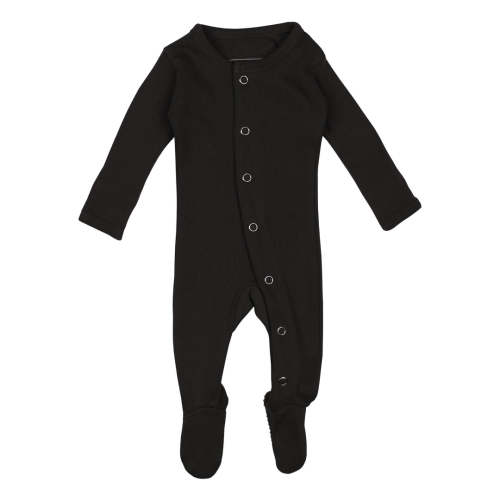 Black | Organic Snap Footie – L'ovedbaby