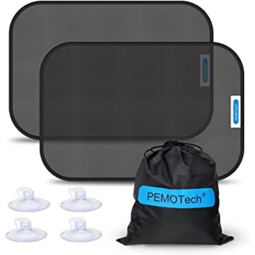 PEMOTech Car Window Shades for Baby (2Pack)- 21"x14"- Car Window Sun Shade for Baby, Car Sun Shade- Sun, Glare and UV Rays Protection for Child- Baby Car Shades for Side Window Car Seat Sun Protection