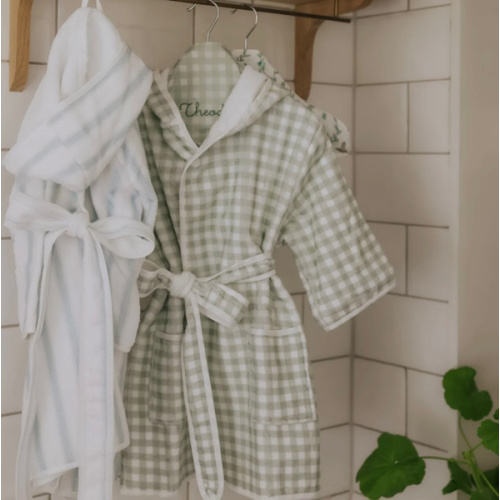 Picnic Gingham Bathrobe - Green