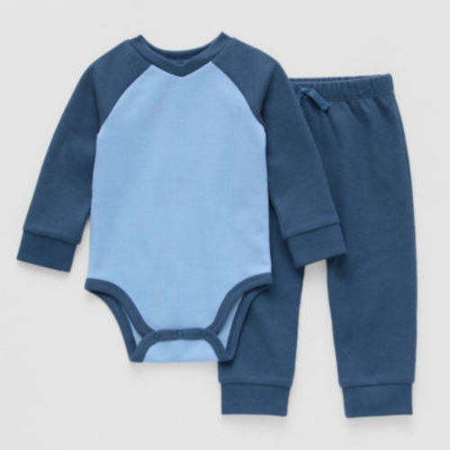 Okie Dokie Waffle Baby Boys 2-pc. Pant Set