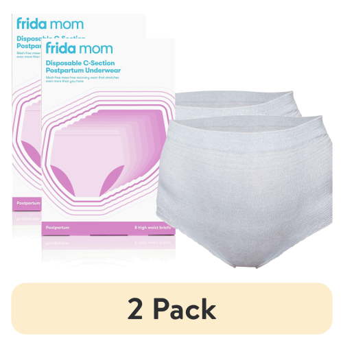 (2 pack) Frida Mom Disposable Postpartum Underwear for Women, High Waist, Petite One Size (8 Count)