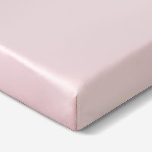 Bedgear Baby Hyper-Linen Performance Crib Sheet – Deflects Heat, Soft Airy Feel – 93% Rayon from Bamboo & 7% Linen – Breathable Fitted Crib Sheet, Sleep Comfort, Baby Shower Essentials, Light Pink