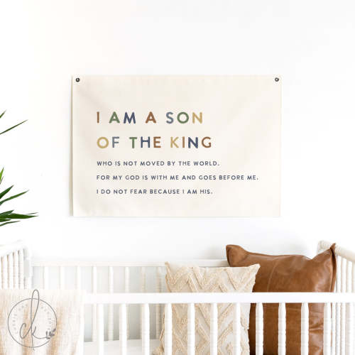 I Am A Son Of The King | Boys Nursery Decor