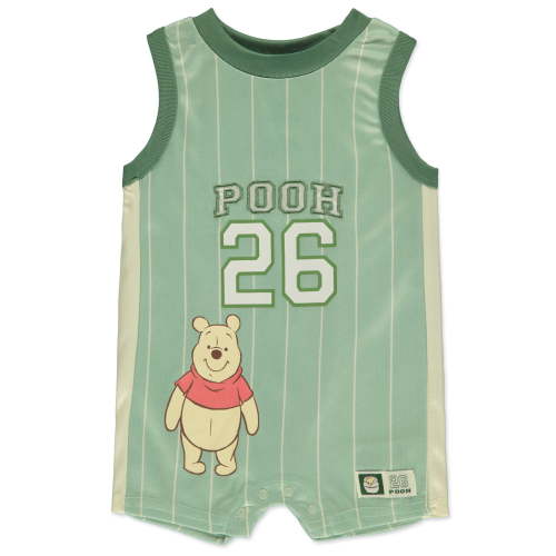 Disney Winnie The Pooh Baby Boys' Basketball Romper Color: green Size: 6 - 9 months
