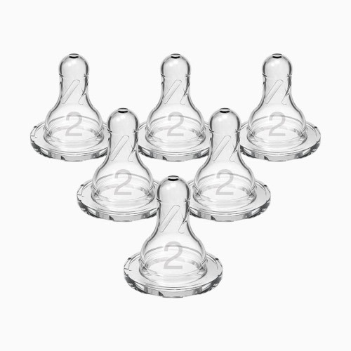 Dr. Brown's Narrow Nipple (6 Pack) - Clear, Level 2