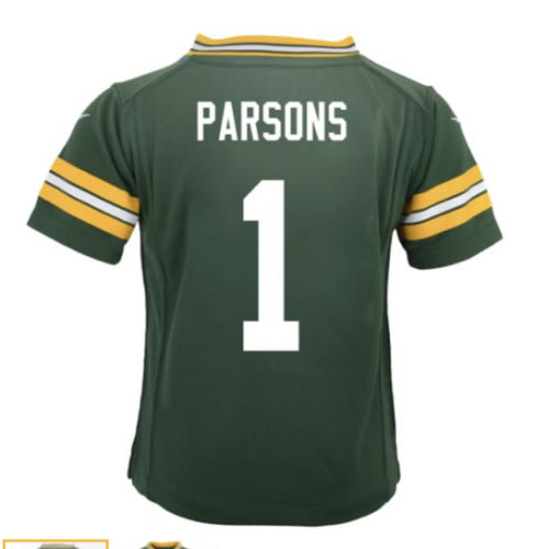 Green Bay Packers #1 Micah Parsons Nike Infant Home Game Jersey at the Packers Pro Shop