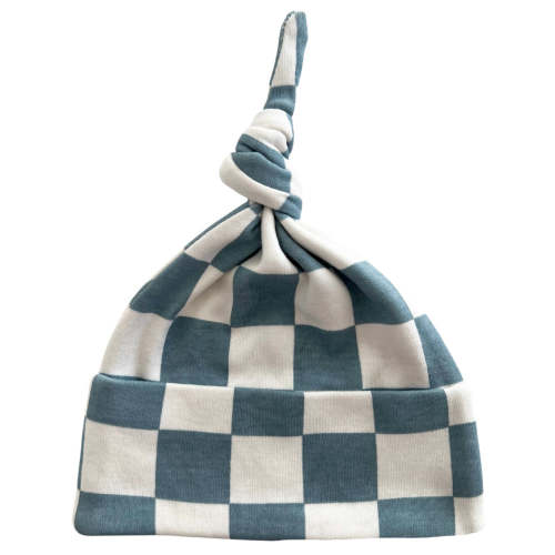 Blueberry Muffin Checkerboard / Organic Beanie