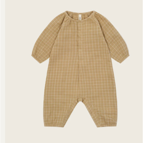 Grid Check Wheat Onesie