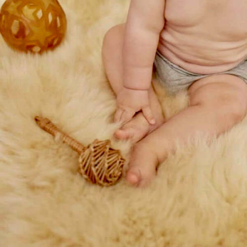 Nursery Sheepskin, Organic Relugan Sheepskin Mat Natural, Hypoallergenic – Follkee