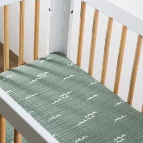 Mini Crib Sheet in GOTS Certified Organic Muslin Cotton