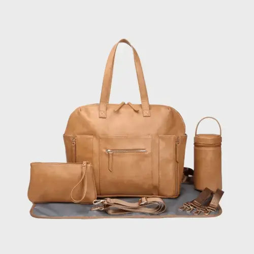 Chelsea Convertible Tan Diaper bag