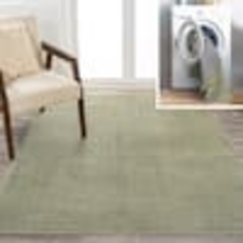 JONATHAN Y Twyla Classic Sage Green 5 ft. x 8 ft. Solid Low-Pile Machine-Washable Area Rug WSH300H-5