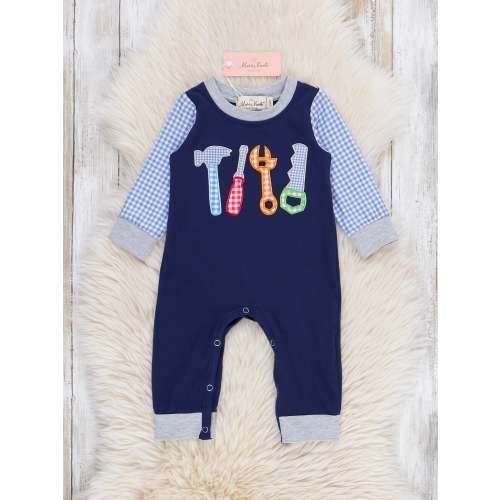 Handy Helper Embroidered Tool Romper