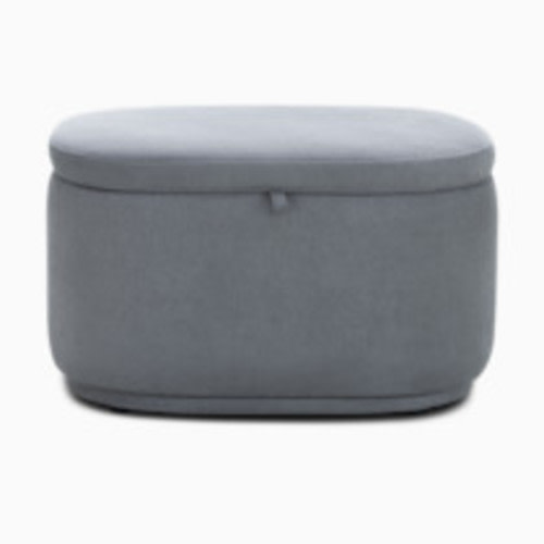 Nurture& The Storage Ottoman - Gray