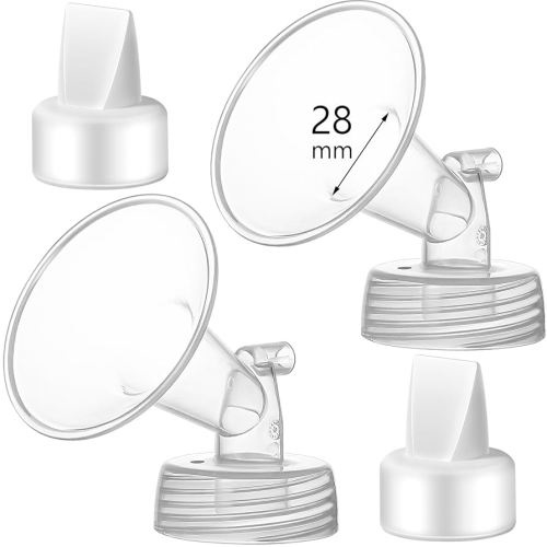 28mm Flange and Duckbill Valve Compatible with Spectra S1 S2 9 Plus Breastpump Replacement to Spectra Pump Parts, Not Original, Replace Spectra Accessories.
