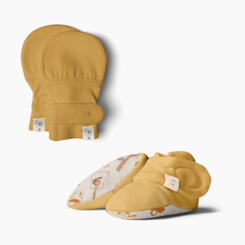 Goumi Kids Canyon Collection Mitts & Boots - Ochre, 0-3 Months