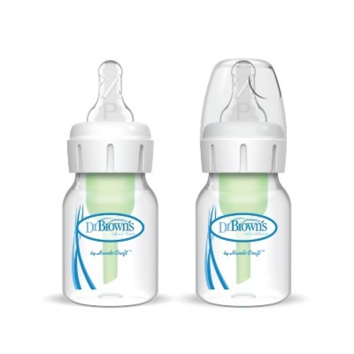 Dr. Brown's 2oz Anti-Colic Options+ Narrow Baby Bottle with Preemie Flow Nipple - 0m+