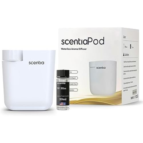 Home Scent Diffuser Starter Kit |Plug in Waterless Aroma Diffuser for Essential Oils for Home, Office, Spa | Covers up to 500 Sq. Ft. | White | 20 ml Oil Included - Christmas