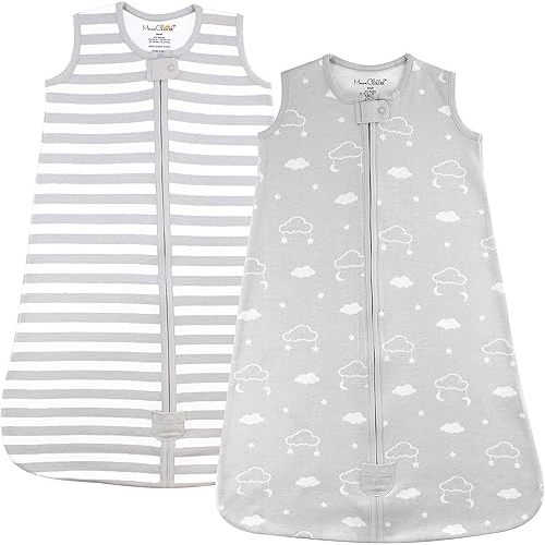 Mama Cheetah Baby Sleep Sack 0.5 TOG, Organic Cotton Baby Wearable Blanket with Two-Way Zipper, Swaddle Transition Baby Sleeping Bag for Newborn Infant Toddler Boy Girl, 6-12 Months