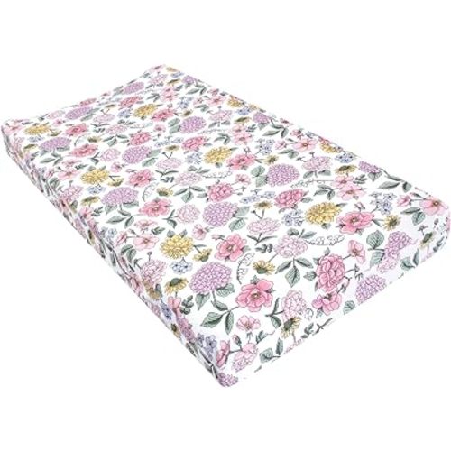 Hudson Baby Unisex Baby Changing Pad Cover, Vintage Blossom, One Size