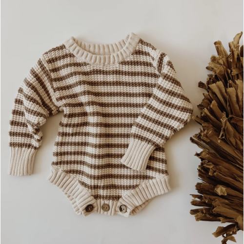 Damien Striped Knit Romper