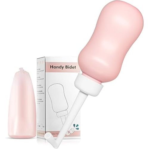 Peri Bottle for Postpartum Care, Upside Down Perineal Bottle for New Mom Postpartum Essential, Feminine Hygiene Care, 10 Oz Portable Bidet with Storage Bag for Postpartum Recovery