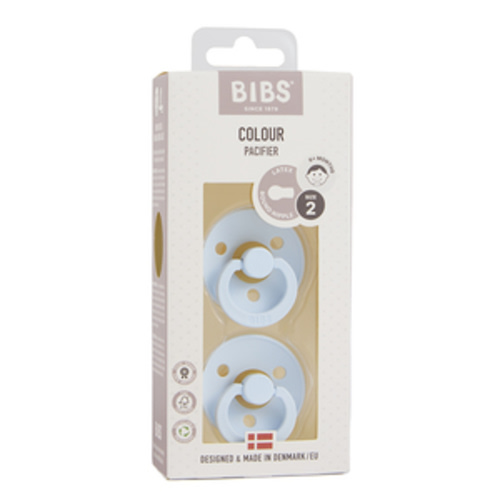 Bibs Colour Pacifier Baby Blue Size 2 2 Pack