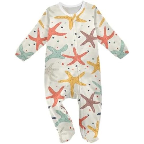 vvfelixl Funny Cows Milk Baby Sleepers For Girl Boys Newborn Baby Play One-Piece Footies For 0-24 Months