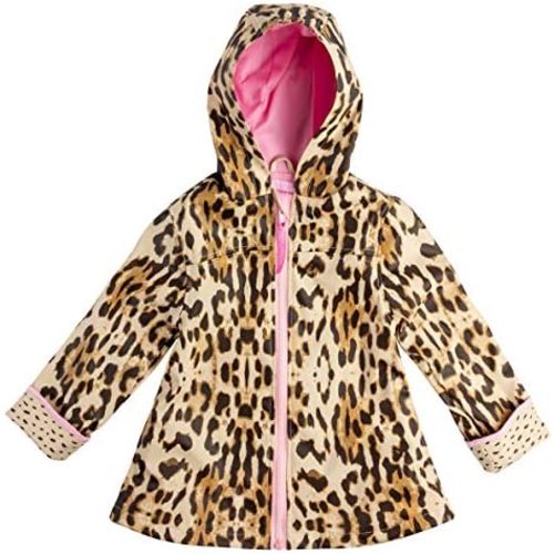 Stephen Joseph, Girls Raincoat Waterproof Jacket Cotton Lined Hooded Outerwear for School Travel Sizes 2T-7/8