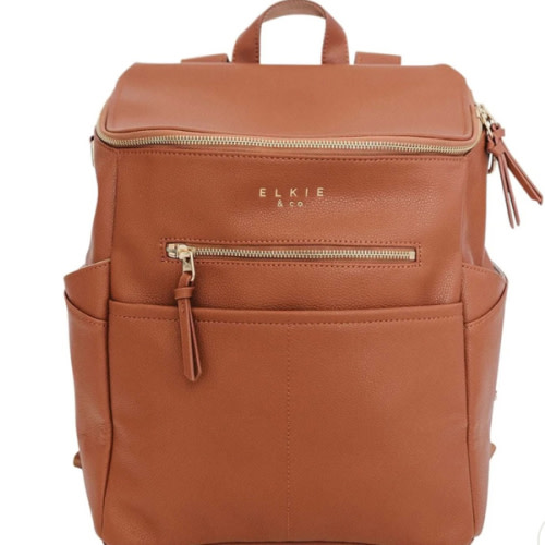 Stylish & Functional Capri Vegan Leather Diaper Bag Sienna