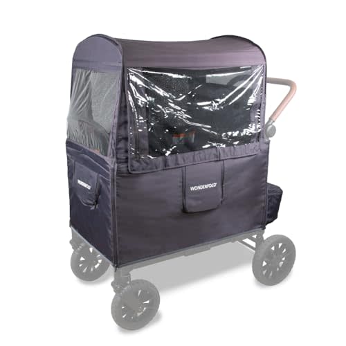 WONDERFOLD Weather Cover for W4 Elite/Luxe Collapsible Wagon Stroller - Versatile Rain Cover for Stroller Wagon with Advanced Waterproof & Simple Install