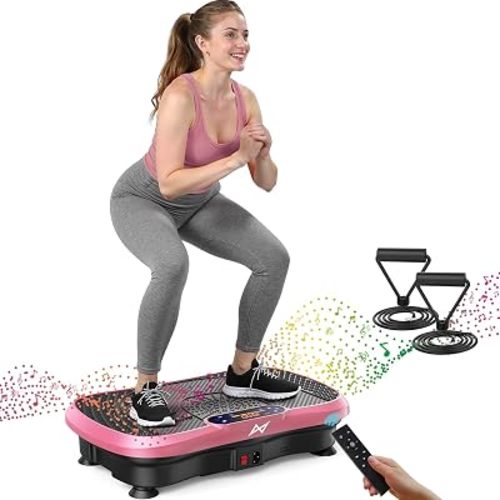 Vibration Plate Fitness Platform Exercise Machine Vibrating Shaking Full Body Shaker Workout Vibrate Stand Shake Board Sport for Weight Loss Fat Burner for Gym Home Office
