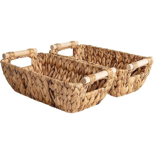 Small Wicker Baskets Caddy 2-Pack