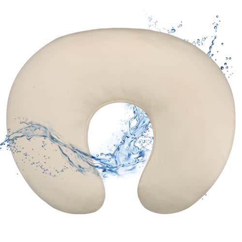 Hooyax Baby Waterproof Nursing Cover, Stretchy Nursing Covers for Breastfeeding, Adorable Infant Feeding Pillow Slipcover for Baby Boy and Girls (Khaki)